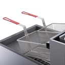 Dukers - DCF3-LPG, Commercial 40Lbs Deep Fryer with 3 Tube Burners Liquid Propane Gas BTU90000