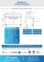 Dukers DSP60-24M-S2 2-Door Commercial Food Prep Table Refrigerator in Stainless Steel with Mega Top