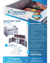 Dukers DSP72-30M-S3 3-Door Commercial Food Prep Table Refrigerator in Stainless Steel with Mega Top
