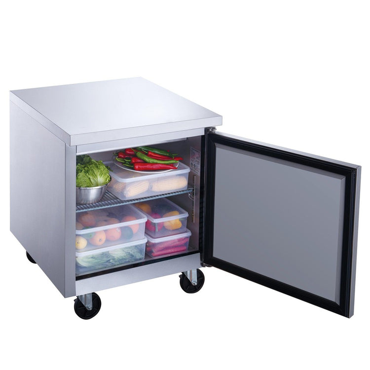 Dukers DUC29F Single Door Undercounter Freezer in Stainless Steel