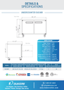 Dukers DUC48R 2-Door Undercounter Refrigerator in Stainless Steel
