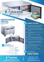 Dukers DUC60F 2-Door Undercounter Commercial Freezer in Stainless Steel