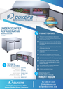Dukers DUC60R 2-Door Undercounter Commercial Refrigerator in Stainless Steel