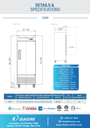Dukers D28R Single Door Commercial Refrigerator in Stainless Steel