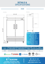 Dukers D55R 2-Door Commercial Refrigerator in Stainless Steel