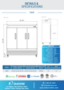 Dukers D83R 3-Door Commercial Refrigerator in Stainless Steel