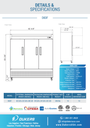 Dukers D83F 3-Door Commercial Freezer in Stainless Steel