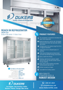 Dukers D83R-GS3 Bottom Mount Glass 3-Door Commercial Reach-in Refrigerator
