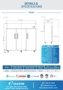 Dukers D83AR Commercial 3-Door Top Mount Refrigerator in Stainless Steel
