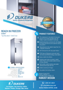 Dukers D28AF Commercial Single Door Top Mount Freezer in Stainless Steel
