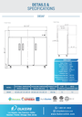 Dukers D83AF Commercial 3-Door Top Mount Freezer in Stainless Steel