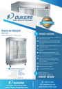 Dukers D55F-GS2 Bottom Mount Glass 2-Door Commercial Reach-in Freezer
