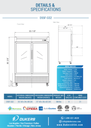 Dukers D55F-GS2 Bottom Mount Glass 2-Door Commercial Reach-in Freezer