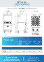 Dukers DCR24-4B 24" Gas Range with Four (4) Open Burners