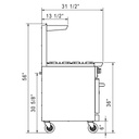 Dukers DCR24-4B 24" Gas Range with Four (4) Open Burners