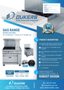 Dukers DCR36-4B12GM 36" Gas Range with Four (4) Open Burners & 12" Griddle