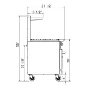 Dukers DCR60-4B36GM 60" Gas Range with Four (4) Open Burners & 36" Griddle
