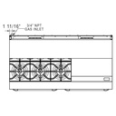 Dukers DCR60-6B24GM 60" Gas Range with Six (6) Open Burners & 24" Griddle