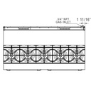 Dukers DCR60-10B 60" Gas Range with Ten (10) Open Burners