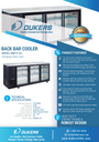 Dukers DBB72-H3 3 Door Bar and Beverage Cooler