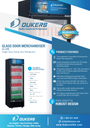 Dukers LG-430 Commercial Single Swing Door Glass Merchandiser Refrigerator