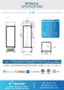 Dukers LG-430 Commercial Single Swing Door Glass Merchandiser Refrigerator