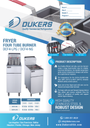 Dukers - DCF3-LPG, Commercial 40Lbs Deep Fryer with 3 Tube Burners Liquid Propane Gas BTU90000
