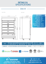 Dukers DSM-41R Commercial Glass Swing 2-Door Merchandiser Refrigerator