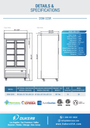 Dukers DSM-32SR Commercial Glass Sliding 2-Door Merchandiser Refrigerator