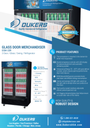 Dukers DSM-33R Commercial Glass Swing 2-Door Merchandiser Refrigerator