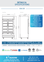 Dukers DSM-33R Commercial Glass Swing 2-Door Merchandiser Refrigerator