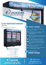 Dukers DSM-68SR Commercial Glass Sliding 3-Door Merchandiser Refrigerator