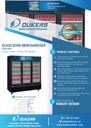 Dukers DSM-69R Commercial Glass Swing 3-Door Merchandiser Refrigerator