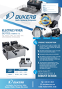 Dukers DCF7ED 14lb Two Basket Electric Countertop Fryer