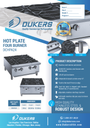 Dukers DCHPA24 Hot Plate with 4 Burners