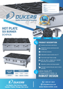 Dukers DCHPA36 Hot Plate with 6 Burners