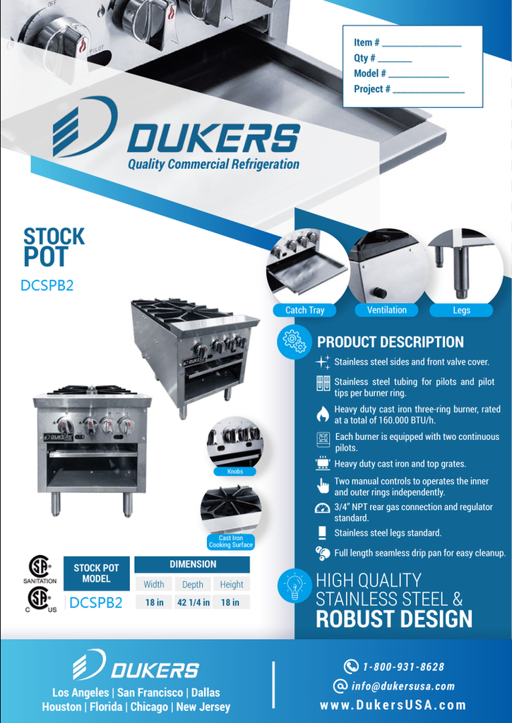 Dukers DCSPB2 Stock Pot Range