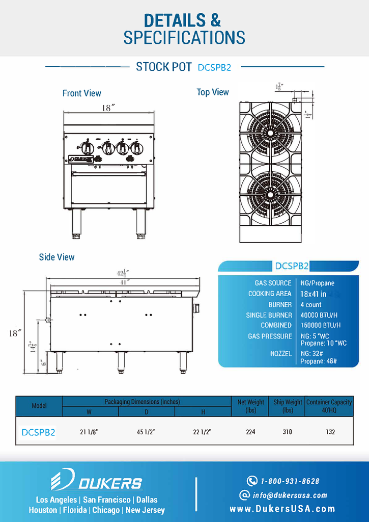 Dukers DCSPB2 Stock Pot Range