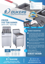 Dukers - DCF5-LPG, Commercial 40Lbs Deep Fryer with 3 Tube Burners Liquid Propane Gas BTU90000