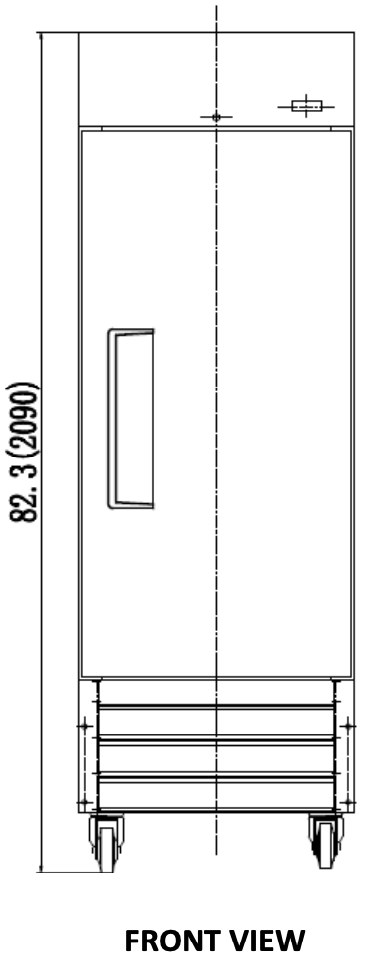 Valpro Single Door Reach-In Freezer 23 CU FT.