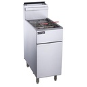 Dukers - DCF4-LPG, Commercial 50Lbs Deep Fryer with 4 Tube Burners Liquid Propane Gas 120,000 BTU's