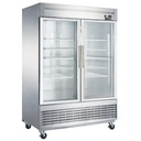 Dukers D55R-GS2 Bottom Mount Glass 2-Door Commercial Reach-in Refrigerator