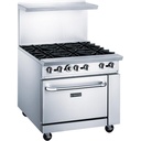 Dukers DCR36-6B 36" Gas Range with Six (6) Open Burners