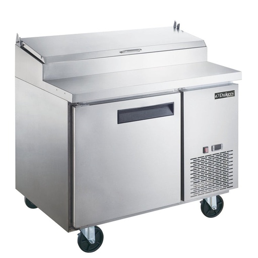 Dukers DPP44-6-S1 Commercial Single Door Pizza Prep Table Refrigerator