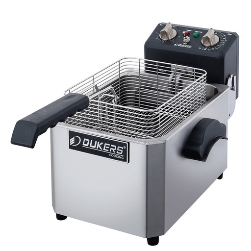 Dukers DCF15E 15lb One Basket Electric Countertop Fryer