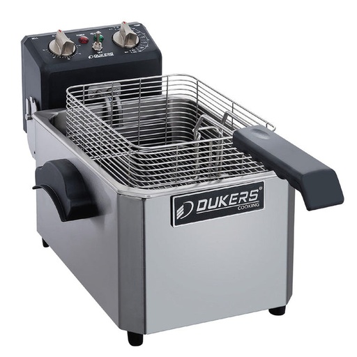 Dukers DCF7E 7lb Single Basket Electric Countertop Fryer
